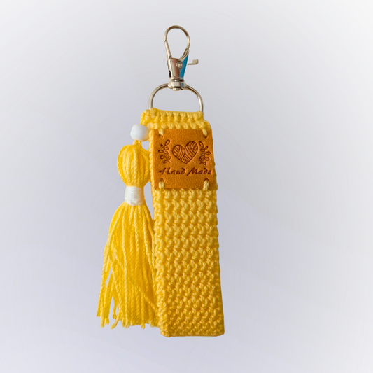 Porta-Chaves em Croché AMARELO