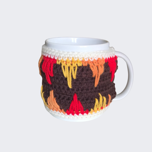 Caneca com Capa em Croché Mexicana com Base