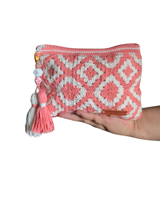 BOLSA Rosa Bebé com Losangos